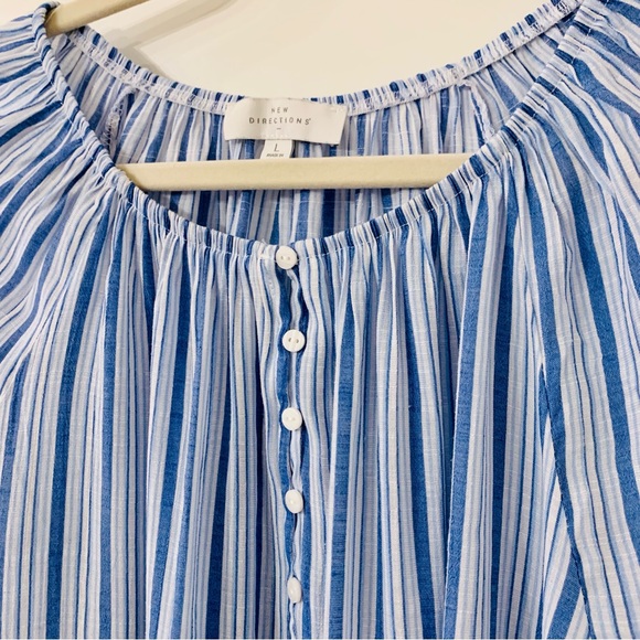 New Directions | Size Large Womens striped blouse - Picture 2 of 6